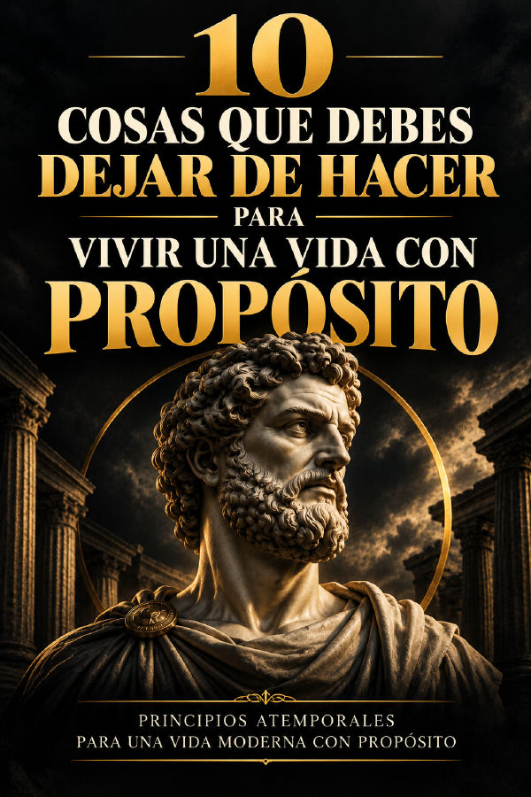 10 Cosas Que Debes Dejar De Hacer Para Vivir Una Vida Con Propósito | Sabiduría Estoica by Biblioteca de la sabiduría — book cover