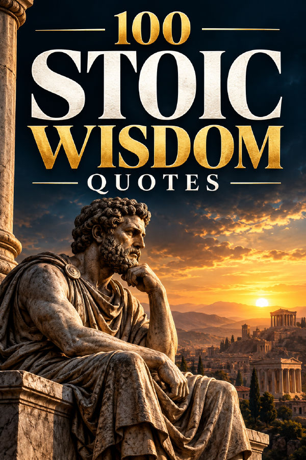 100 Best Stoic Wisdom Quotes by Wisdom Library — book cover