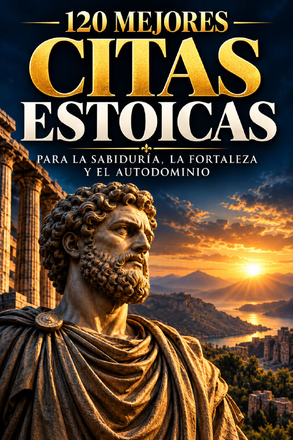 120 De Las Mejores Citas Estoicas Para La Sabiduría, La Fuerza Y El Autodominio by Biblioteca de la Sabiduría — book cover