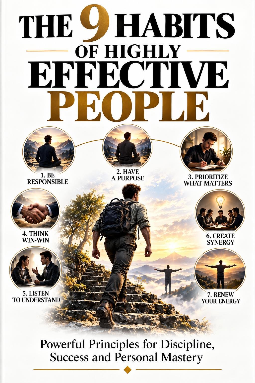 THE 9 HABITS OF HIGHLY EFFECTIVE PEOPLE by Wisdom Library — book cover