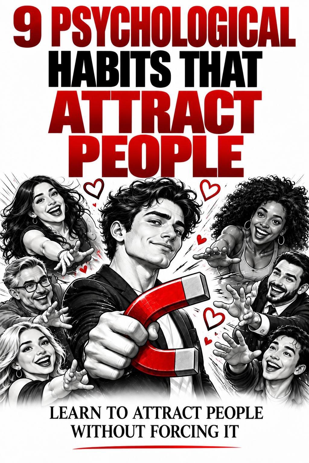 9 PSYCHOLOGICAL HABITS THAT ATTRACT PEOPLE by Wisdom Library — book cover