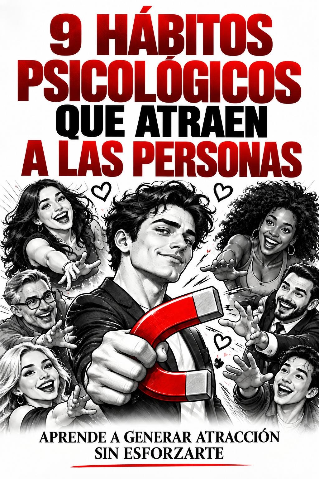 9 HÁBITOS PSICOLÓGICOS QUE ATRAEN A LAS PERSONAS by Biblioteca de la Sabiduría — book cover