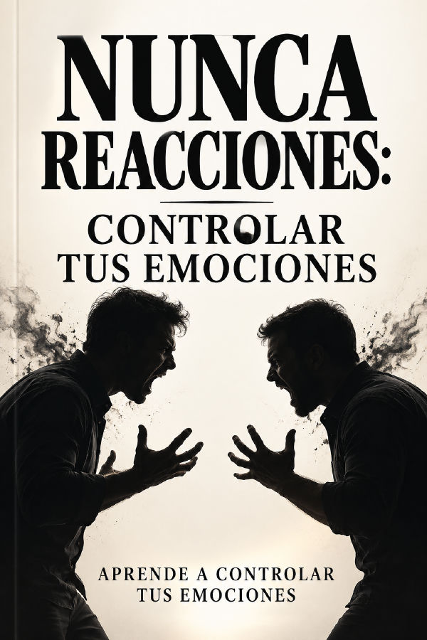 NUNCA REACCIONES: APRENDE A CONTROLAR TUS EMOCIONES by Biblioteca de la Sabiduría — book cover