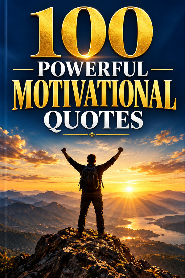 100 Powerful Motivational Quotes by Wisdom Library — book cover