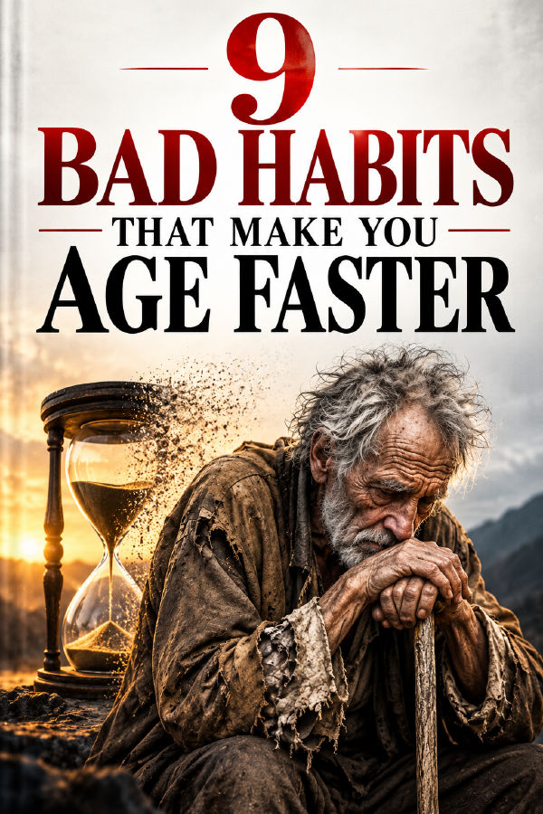 9 BAD HABITS THAT MAKE YOU AGE FASTER: How to Stay Healthy, Youthful, and Vital Longer by Wisdom Library — book cover
