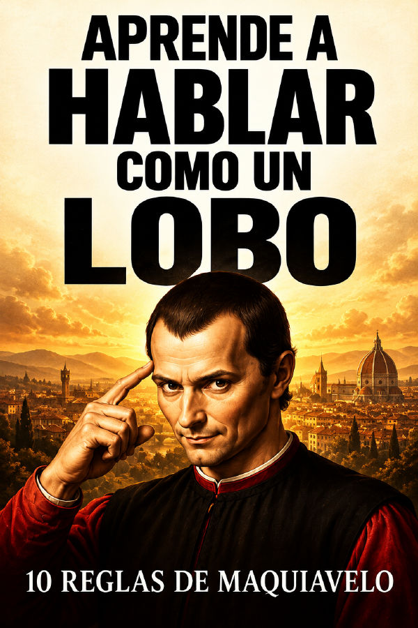 APRENDE A HABLAR COMO UN LOBO: Las 10 reglas de Maquiavelo by Biblioteca de la sabiduría — book cover