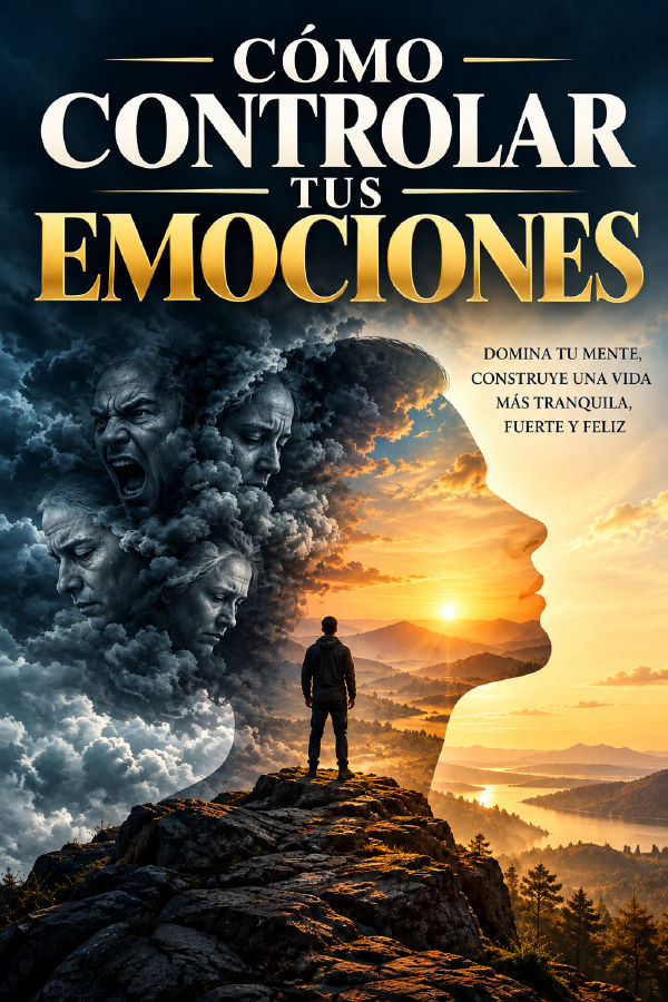 CÓMO CONTROLAR TUS EMOCIONES: El Arte Del Dominio Emocional, La Fuerza Interior Y El Autocontrol Inquebrantable by Biblioteca de la Sabiduría — book cover