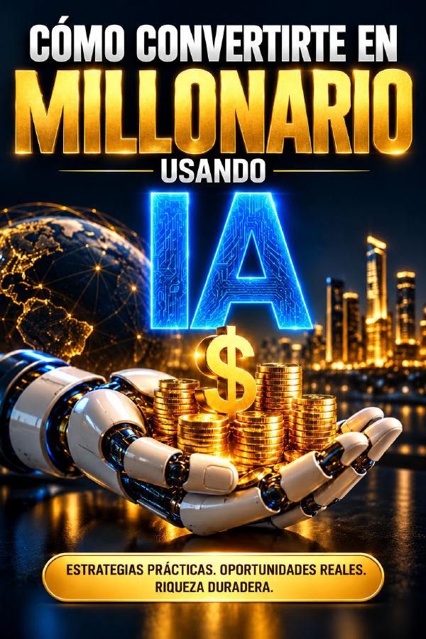 CÓMO CONVERTIRSE EN MILLONARIO USANDO LA IA by Biblioteca de la sabiduría — book cover