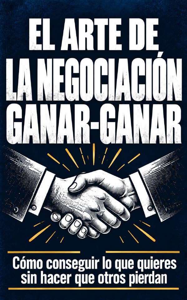 EL ARTE DE LA NEGOCIACIÓN GANAR-GANAR: Cómo conseguir lo que quieres sin que los demás pierdan by Biblioteca de la Sabiduría — book cover