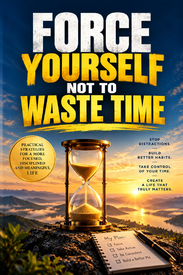 FORCE YOURSELF NOT TO WASTE TIME: The Discipline of Taking Control of Your Attention, Your Habits, and Your Life by Wisdom Library — book cover