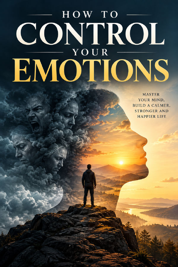 HOW TO CONTROL YOUR EMOTIONS: The Art of Emotional Mastery, Inner Strength, and Unshakable Self-Control by Wisdom Library — book cover