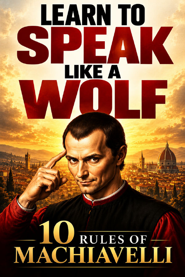 LEARN TO SPEAK LIKE A WOLF: 10 Rules of Machiavelli by Wisdom Library — book cover