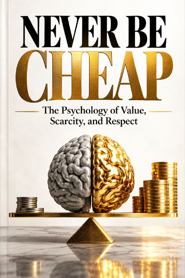 NEVER BE CHEAP, Be Expensive Even If You're Not: The Psychology of Value, Scarcity, and Respect by Wisdom Library — book cover