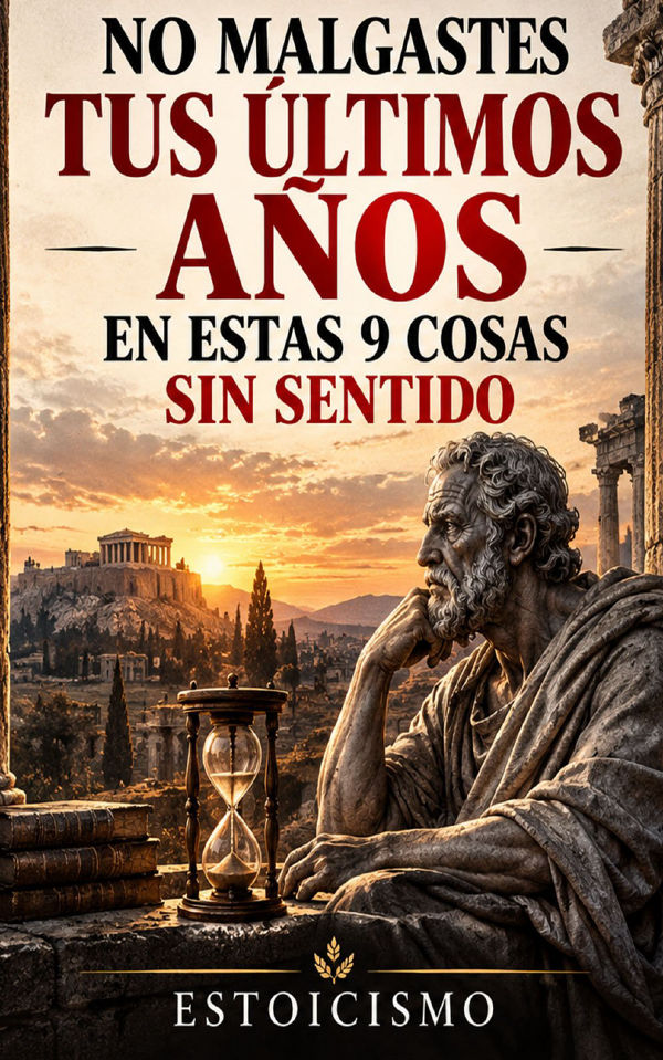 NO MALGASTES TUS ÚLTIMOS AÑOS EN ESTAS 9 COSAS SIN SENTIDO | ESTOICISMO by Biblioteca de la sabiduría — book cover
