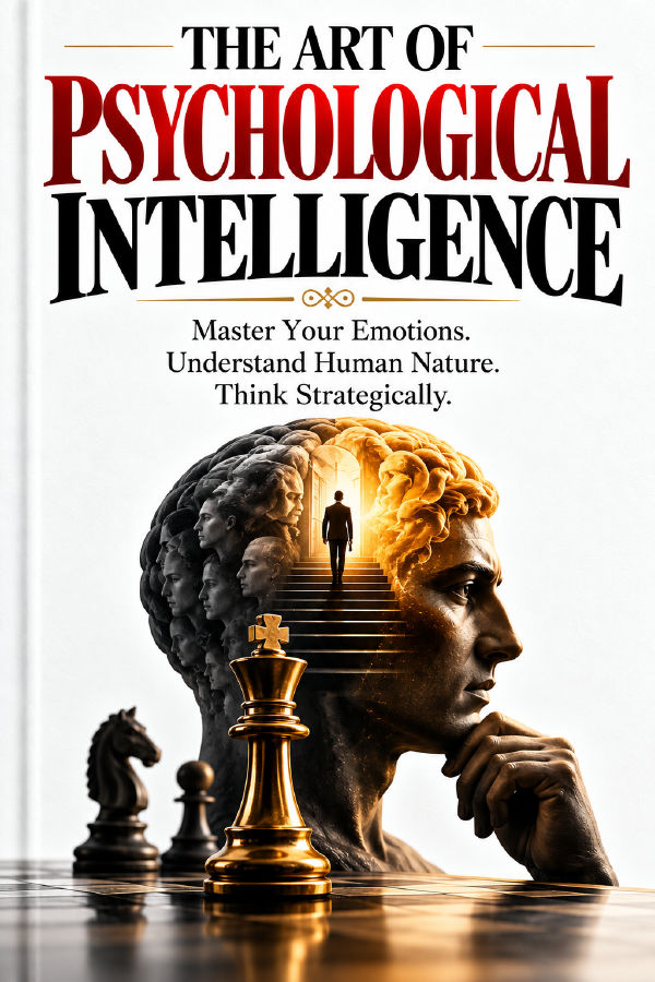 THE ART OF PSYCHOLOGICAL INTELLIGENCE: Master Your Emotions. Understand Human Nature. Think Strategically. Become Difficult to Manipulate. by Wisdom Library — book cover