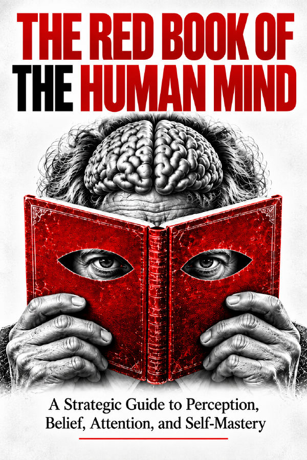 The Red Book of the Human Mind: A Strategic Guide to Perception, Belief, Attention, and Self-Mastery by Wisdom Library — book cover